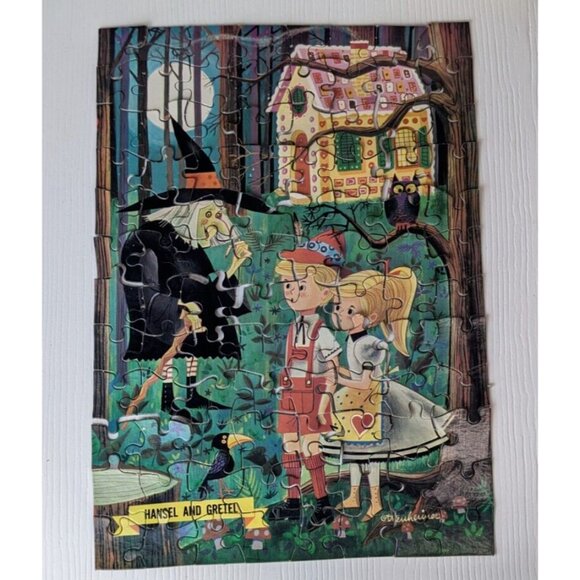 Vintage H-G Toys Hansel & Gretel 10x14” Storyland Puzzle 96 Piece - Picture 2 of 16